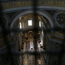 Rome - Intérieur de la Basilique vu depuis l'interieur de la coupole -