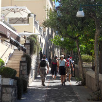 Capri - Départ de la balade vers la Villa Jovis sur le Mont Tiberio.