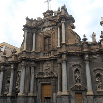 Palerme -  Façade église baroque Ste Anne dédiée à notre dame de la Miséricorde.