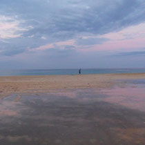 San Vito lo Capo - La plage au coucher de soleil.