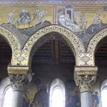 Monréale - Mosaîques de la nef représentant des scènes de l'ancien testament.