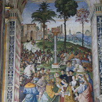 Sienne - Le Duomo - Une des magnifiques fresques.