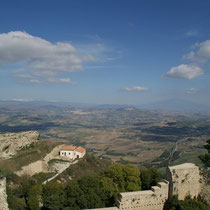 Enna - Vue sur la vallée depuis le chateau.