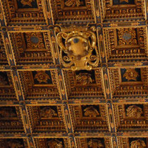 Pise - Le Duomo - Le plafond en caisson.