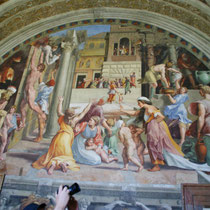 Musée du Vatican - L'incendie du Borgo: fresque de Raphael.