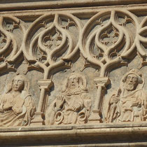 Palerme - Détails de la sculpture de la façade de la cathédrale.