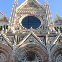Sienne - Le Duomo - Détails de la façade.