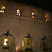 Syracuse - Interieur du Duomo.