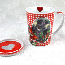 Tasse mit Deckel "Young Love" im Geschenkkarton