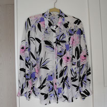 Bluse langarm weiß-schwarz-pink-blau