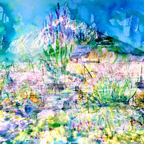 "Untrersberg magisch" Mixed Media, Fotodruck 76 x 53 cm