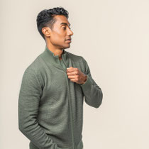 Gebreide vest Spencer, weidegroen, Living Crafts