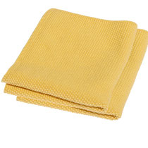 Vaatdoek Juno in 100% bio-katoen gebreid, per 2 verpakt, goudgeel, Living Crafts, 28 x 28 cm, prijs: 11,99 €