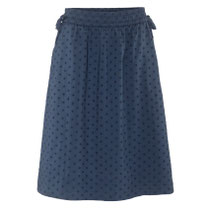 Rok Andala in 100% bio-katoen geweven, indigoblauw, Living Crafts, beschikbaar in de maten 38, 40 en 42; prijs: 59,99 €