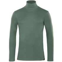 Rolkraagtrui Helge in 100% bio-katoen fijne rib, weidegroen, Living Crafts, beschikbaar in de maat S, prijs: 39,99 €