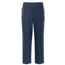 Lange broek Ayke in 100% linnen geweven, donkerblauw, Living Crafts, beschikbaar in de maat 31R, prijs; 109,99 €