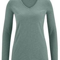 T-shirt met lange mouwen Dora in 100% bio-katoen tricot, jade, Living Crafts, beschikbaar in de maten S, M, L en XL, prijs: 29,99 €
