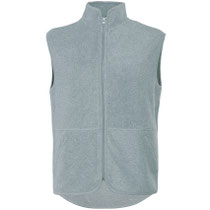 Fleecevest zonder mouwen in 100% bio-katoen fleece, grijsmelange, Living Crafts, beschikbaar in de maten S, M, L en XL, prijs: 69,99 €
