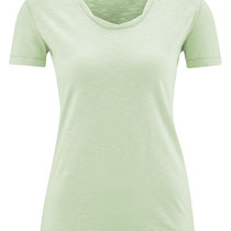 T-shirt Alexandra in 100% bio-katoen jersey, muntgroen, Living Crafts, beschikbaar in de maten XS, S en L, prijs: 26,99 €