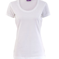 Basis T-shirt met ronde hals in 100% bio-katoen jersey, wit, Living Crafts, beschikbaar in de maten XS, S, M, L en XL, prijs: 16,99 €