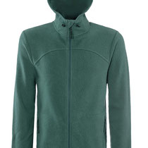 Fleecevest Nordian in 100% bio-katoen fleece, dennengroen, Living Crafts, beschikbaar in de maten M en L, prijs: 149,99 €