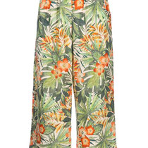 Culotte in 100% linnen geweven, groene varens, Naturalmente, beschikbaar in de maten 38; 40 en 44; prijs: 161,00 €