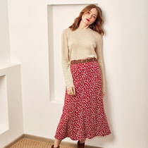 Rok Anna in 100% bio-katoen tricot, Orleans donkerrood, Lana, beschikbaar in de maten XS, S, M, L en XL, prijs: 92,25 €