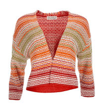Vestje in 100% bio-katoen gebreid, roestbruin-bont, Dunque, beschikbaar in de maten S, M, L en XL, prijs: 138,50 €