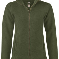 Fleecevest in 100% merinowol (bio), rietgroen melange, Engel, beschikbaar in de maten 38/40: 211,55 € en 46/48: 232,20 €