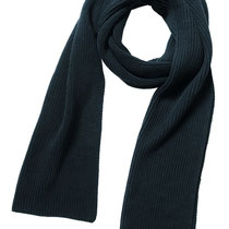Sjaal Ferrara in 100% bio-katoen gebreid, donkerblauw, Living Crafts, prijs: 34,99 €