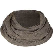 Ronde sjaal in 70% merinowol (bio) en 30% zijde fijne rib, walnootbruin, Engel, prijs: 35,30 €
