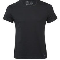 T-shirt in 70% bio-merinowol en 28% zijde met 2% elastaan, zwarte, Engel Sports, beschikbaar in de maten XL: 79,50 € en XXL: 79,50 €
