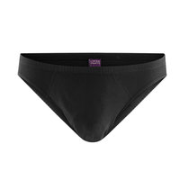 Slip Jan in 100% bio-katoen fijne rib gekamd, zwart, Living Crafts, beschikbaar in de maten S, M, L, XL en XXL, prijs: 13,99 €