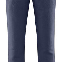 Lange broek Gilbert in 55% bio-linnen en 45% bio-katoen geweven, inktblauw, Living Crafts, beschikbaar in de maten 30R, 32R, 33R, 34R en 36R, prijs: 79,99 €