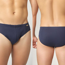 Slip in 100% bio-katoen fijne rib, marineblauw, Comazo Earth, beschikbaar in de maten 5; 6; 7 en 8; prijs: 18,95 €