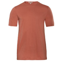 T-shirt Therrel in 100% bio-katoen jersey, vlamrood, Living Crafts, beschikbaar in de maten M en L, prijs: 14,99 €