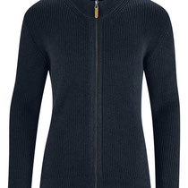 Gebreide vest Jamie in 100% bio-katoen, inktblauw, Living Crafts, beschikbaar in de maten M, L, XL en XXL, prijs: 99,99 €