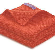 Vaatdoek Juno in 100% bio-katoen gebreid, per 2 verpakt, kleirood, Living Crafts, 28 x 28 cm, prijs: 11,99 €