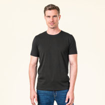 Basis T-shirt Tawin, zwart, Living Crafts