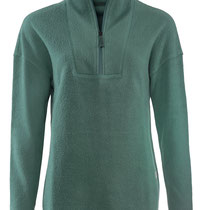 Fleecetrui Nikita in 100% bio-katoen fleece, dennengroen, Living Crafts, beschikbaar in de maten S, M, L en XL, prijs: 109,99 €