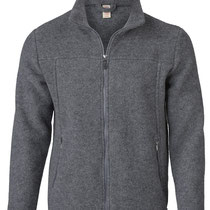 Fleecevest in 100% merinowol (bio), leisteengrijs, Engel, beschikbaar in de maten 44: 236,65 €; 50/52: 259,50 € en 54/56: 275,05 €