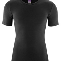Onderhemd met korte mouwen Jacob in 100% bio-katoen fijne rib gekamd, zwart, Living Crafts, beschikbaar in de maten S, M, L, XL en XXL, prijs: 19,99 €