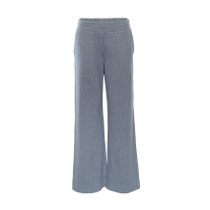 Lange broek Sisile in 100% bio-katoen jersey jacquard, grijs gestreept, Living Crafts, beschikbaar in de maten S, M en L, prijs: 89,99 €