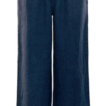 Lange broek Rafaela in 100% linnen geweven, indigoblauw, Living Crafts, beschikbaar in de maten 38 en 42; prijs: 109,99 €