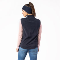 Katoenfleecevest zonder mouwen, inktblauw, Living Crafts