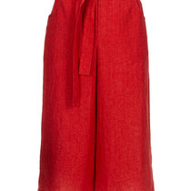 Culotte in 100% linnen geweven, baksteenrood, Naturalmente, beschikbaar in de maten 40; 42 en 44; prijs: 174,75 €
