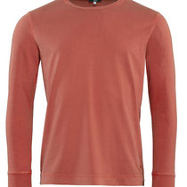 T-shirt met lange mouwen Pino in 100% bio-katoen jersey, oranjerood, Living Crafts, beschikbaar in de maten L en XL, prijs: 42,99 €