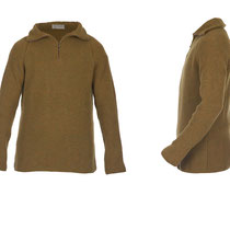 Trui in 100% lamswol gebreid, mosgroen melange, Naturalmente, beschikbaar in de maat M, prijs: 174,75 €