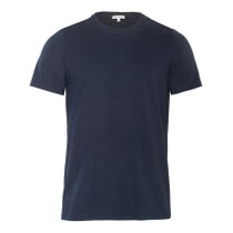 Basis T-shirt Tawin in 100% bio-katoen jersey, per 2 verpakt, inktblauw, Living Crafts, beschikbaar in de maat M, prijs: 29,99 €