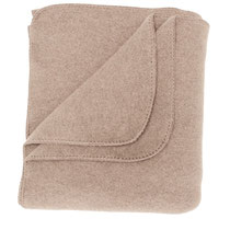 Wolviltdeken in 100% merinowol (bio) fleece, 180 x 150 cm, zand melange, Engel, prijs: 215,00 €